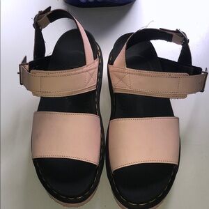 Doc marten, light pink, ridged soul Sandals with Adjustable Straps women’s 10